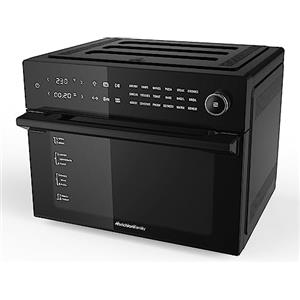 Melchioni Family | Friggitrice ad Aria BENEDETTA Capacità 30 litri, Display Digitale, Funzione Dual Cook, Air Fryer con 18 Programmi, 30-230°, Timer 12h, Colore Nero