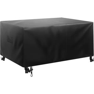 VEVOR Copertura per Mobili da Giardino 188 x 188 x 71 cm Copertura Impermeabile per Tavolo e Sedie da Pranzo da Esterno 420D, per Tavolo da Giardino Quadrato con Presa d'Aria per Tutte Stagioni, Nero