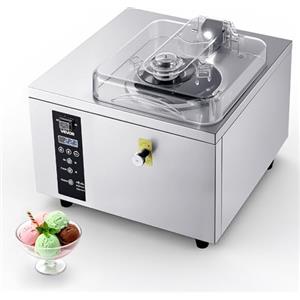 VEVOR Macchina per Ice Cream Duro Gelatiera da Banco 500 W Portata 5L/h per Preparazione di Gelato Duro Sorbetti, Macchina per Icecream Duro Cilindro in Acciaio Inox 304 da 2,8L Pannello LED