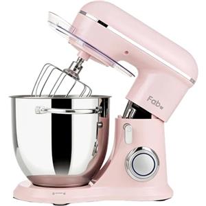 Kitchen in the box Fab by Kitchen in the box Impastatrice Planetaria, 6L Planetaria Professionale 1300W, 10 Velocità con Uncino Impastatore, Mescolatore e Frusta Sbattitrice (Rosa)