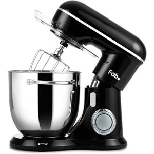Kitchen in the box Fab by Kitchen in the box Impastatrice Planetaria, 6L Planetaria Professionale 1300W, 10 Velocità con Uncino Impastatore, Mescolatore e Frusta Sbattitrice (Nero)