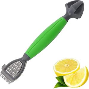 D.A.Y. Republic Grattugia 3 in 1 con alesatore, manico morbido al tatto | Utilizzabile anche come grattugia per limone, grattugia per limone, in acciaio/plastica, 19 x 3 cm, lavabile in lavastoviglie