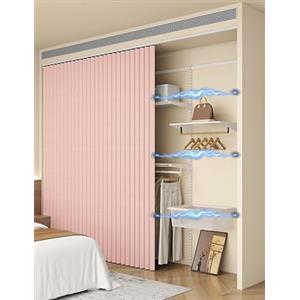 Aeovot Tenda Antipolvere per Cabina Armadio - Tenda per Scaffale Cucina Personalizzata, Tenda per Armadio Aperto Senza Ante Scarpiera Libreria Tende Privacy Scorrevoli per Armadietti(Rosa)