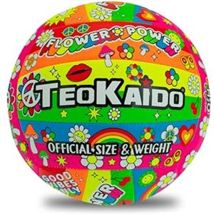 Teorema Giocattoli Teokaido, Pallone Pallavolo Misura 5 Ufficiale, Palla da Volley Soft Touch per Allenamento e Beach Volley, Peso Regolamentare 260-280g, Ideale per Principianti, Resistente all'Acqua, Design Esclusivo