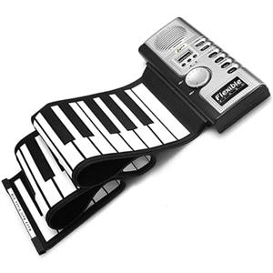 Lychee Piano Tastiera Elettrico Pianola 61 Tasti Portatile Silicone Flessibile Roll Up Pianoforte Pieghevole Hand-rolling,Strumento Musicale Digitale, Piano Elettronico per Bambini