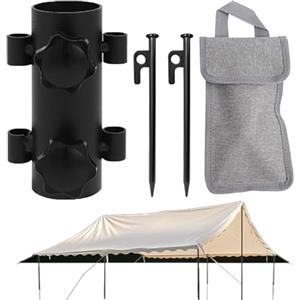 Générique Supporto Per Pali Da Tenda - Sùpport Pòur Pòteaux Dè Tente | Base D´e Sup†port Dè Asta Di Tendalino, Suppïort e Ombrello Esterno A Installazione Rapida Universale In Acciaio Robusto Poura Spiaggia, Il