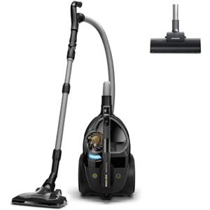 PHILIPS Serie 9000 Aspirapolvere Senza Sacco, Potente Motore da 900 W con Tecnologia PowerCyclone 10 per un'Elevata Aspirazione, Filtro Allergy H13, Spazzola TriActive+, 2 L, Nero (XB9154/09)