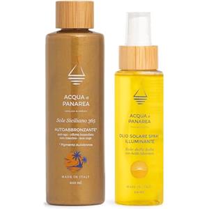 ACQUA DI PANAREA - Sole Siciliano 365 e Doposole Olio Solare Spray Illuminante, La Combo Perfetta Per La Tua Routine Di Abbronzatura