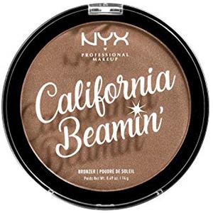 NYX Professional Makeup Bronzer Viso e Corpo California Beamin', Polvere pressata illuminante, Grande formato, Formula vegana, Finish satinato, 14 g, Shade: The Golden One