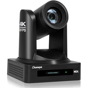 Chameye 4K 60FPS Telecamera PTZ NDI con Auto-Tracking AI, Zoom Ottico 20X, Supporto NDI HX3, HDMI, SDI, USB3.0, IP (PoE), Telecamera PTZ per Streaming Live UHD 4K per Eventi di Culto in Chiesa, C520