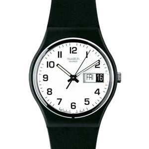 Swatch Orologio Swatch ONCE AGAIN Silicone Unisex Solo Tempo Nero GB743-S26