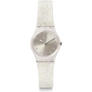 Swatch Orologio Donna Swatch Silicone SILVER GLISTAR TOO Solo Tempo Glitter Trasparente LK343E