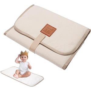 Generic Fasciatoio pieghevole - Fasciatoio portatile impermeabile con cuscino | Fasciatoio compatto e confortevole, fasciatoio per borsa pannolini, fasciatoio per viaggi e gite