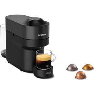De'Longhi Nespresso Vertuo Pop ENV90.B, Macchina Caffè a Capsule con Tecnologia Centrifusion, 4 Formati in Tazza, Incluso Set di Benvenuto con 12 Capsule, 1260W, Liquorice Black