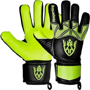 Keeperking Guanti da portiere per bambini, ragazzi, adulti, senza fingersave 4 mm (3, B-giallo)