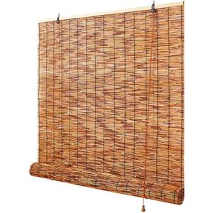 YYDPSHH Naturale Tenda a Rullo in Bambù per Esterno Impermeabili 50 90 100 140 150 160cm Tapparella Bamboo Avvolgibile Tende Veneziane Legno Anti-UV Privacy Per Giardino Gazebo Personalizzate(W50xH80cm)