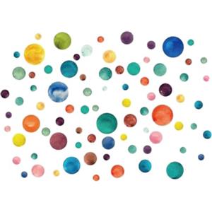 HEMOTON Adesivi Murali Pois Colorati 1 Pezzo PVC per Camerette Bambini | Facili da Applicare, Rimovibili e Impermeabili, per Superfici Lisce Asciutte e Prive di Polvere