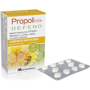 Montefarmaco Integratore Alimentare Otc Propoli Mix Defend, 30 Compresse Masticabili, 30 unità, 1