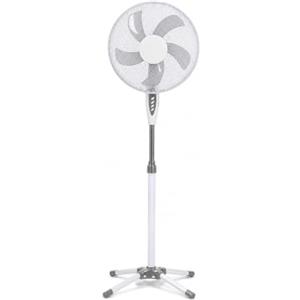 SOLEPLASTIC Ventilatore a Piantana Silenzioso con 3 Velocità e Oscillazione (Bianco)