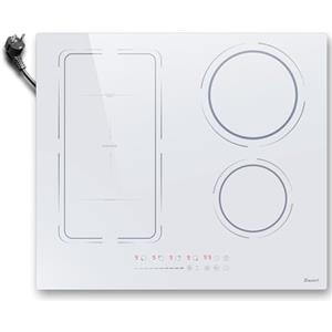 Disaenvir Piastra vitroceramic portatile da 1 fuoco, 2000 W, con timer, serratura per bambini, 650 °C, piastra elettrica da cucina a 9 livelli di potenza, con spina da 220 a 240 V, controllo tattile