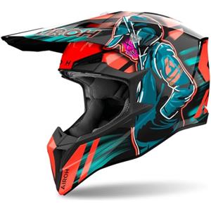 Airoh CASCO AIROH OFFROAD WRAAAP CYBER ORANGE GLOSS XL