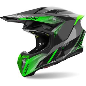 AIROH CASCO OFFROAD TWIST 3 SHARD GREEN GLOSS XS