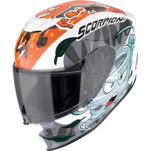 ScorpionEXO SCORPION EXO-JNR AIR The4elements Bianco-Blu-Arancione S