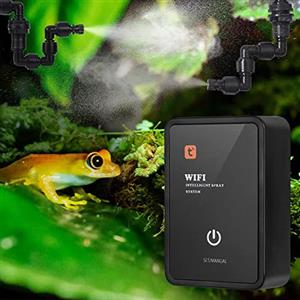 Diealles Shine Sistema di Nebulizzazione per Rettili, Diealles Shine Umidificatore per Rettili Automatico con Fogger Nebbia Sprinkler Regolabile, Sistema di Irrigazione per Terrari Piante