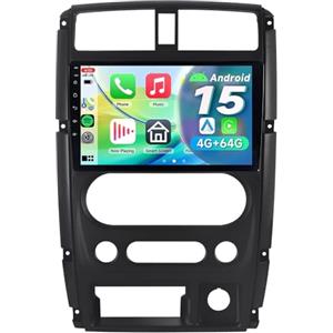 ACAVICA Autoradio 9" Android 15 per Suzuki Jimny 3 2005-2017 - 4+64GB, Wireless Carplay, Android Auto, GPS Navigatore, Bluetooth 5.4, WiFi 6.0 - Schermo HD 2 Din con USB, compatibile con volante