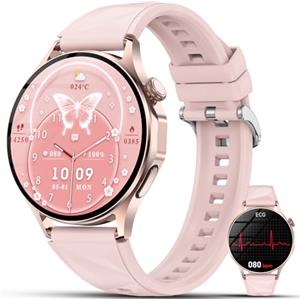 YUPENG 2026 Nuovo Smartwatch Donna con ECG/HRV/Acido Urico/Lipidi,1.32" AMOLED Orologio con 24H Chiamate, Pressione Sanguigna, Salute femminile, Cardiofrequenzimetro, Sonno, SOS, Fitness Watch Android e iOS