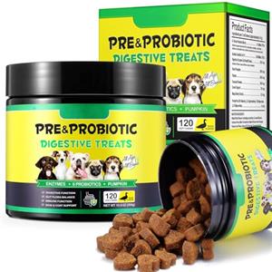 BAOXIAOBEN Probiotico per Cani, Probiotico Digestivo per Cani, Supporto Intestinale, Equilibrio dei lieviti, Allergie Stagionali, Pelo Lucido e Difese Immunitarie (Anatra) (120)