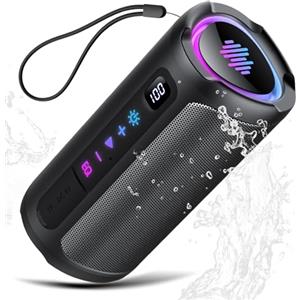 aowoka 2026 Cassa Bluetooth 5.4 Potente 20W, Doppio Driver Basso,20H Autonomia,Casse Bluetooth Portatile con 2 EQ Modalità+Display Digitale,7 RGB,TF, Accoppiamento TWS,Altoparlante Bluetooth da Esterno Feste