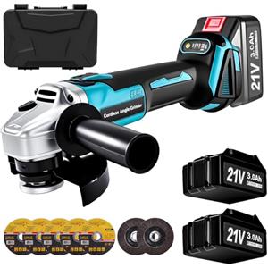 Yofuly Smerigliatrice Angolare Compatibile con Batterie Makita 18V, Smerigliatrice di Metallo Flessibile 9000RPM Senza Spazzole Moletta a Batteria con 125mm millimetri dischi da taglio