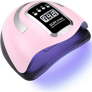 Zawaer Lampada Uv Led Unghie, 280W 66 Perline di Luce per Smalto Gel, Fornetto Asciuga Smalto Piccola Rapido 4 Timer Professionale, Display Visivo a LED Lampade Polimerizzanti per Casa e Salone