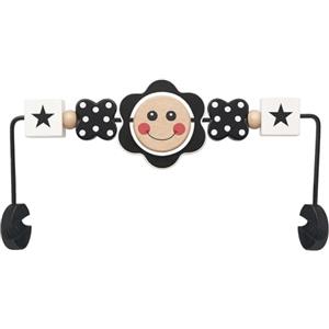Kinhzrude Baby Bouncer Toy Bar, Bouncer Toy Bar, facile da fissare e rimuovere, materiali adatti ai bambini, ideale per bambini, in bianco e nero (sorriso)