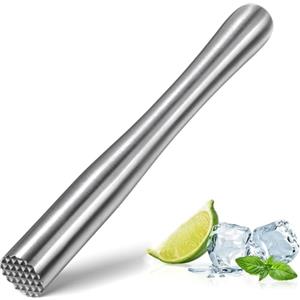 YSTrillion Pestello da Cocktail,22.5 cm Cocktail Muddler,Pestello in Acciaio Inossidabile,Limone Schiacciapatate per Tritare Cubetti di Ghiaccio