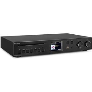 Audizio DAB radio met cd speler - Audizio Brescia - Internet radio met wifi, mp3 en 120W versterker - Zwart (102.270)