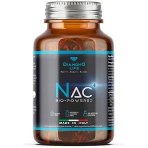 DIAMOND LIFE NAC BioPowered - Nutraceutico Bio-Potenziato nell'Azione Antiossidante e Detox - N-AcetilCisteina Precursore del Glutatione - Elevata Biodisponibilità - 90 Capsule