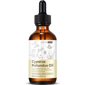 mysemgshuo 60ml Olio di Cyperus Rotundus, Cyperus Rotundus Olio per la depilazione, Inibisce la Crescita dei Peli,per donne, riduce la crescita indesiderata dei peli dopo la barba, Idrata e Lenisce la Pelle