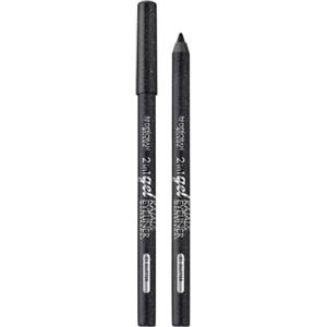 Deborah Milano - Matita Occhi 2 in 1 Gel Kajal e Eyeliner GLITTER, Waterproof fino a 24H, Lunga Durata, Dona uno Sguardo Intenso e Definito, 01 Black