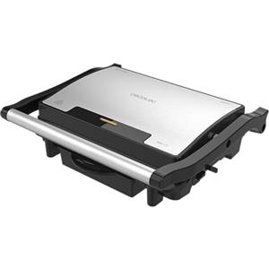 Cecotec Griglia Elettrica Piastra e Tostapane Rock'nGrill Rapid. 1500W, Superficie 24,5 x 17,3 cm, Rivestimento RockStone, Piastra Superiore Adattabile, Vassoio Raccogligocce