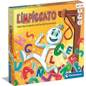 Clementoni - L'Impiccato Gioco da Tavolo per Bambini 6+ Anni e Adulti, Gioco di Società da 2 Giocatori, Idea Regalo, Made in Italy, Lingua Italiana, 16814