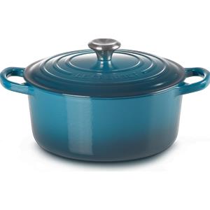 LE CREUSET Cocotte Rotonda Evolution In Ghisa Vetrificata 24cm Deep Teal