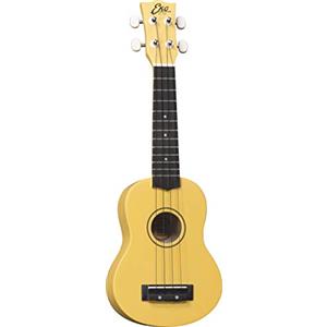 EKO GUITARS - Uku Primo Ukulele Soprano in Tiglio con Borsa Inclusa; Design Vivace e Compatto; Suono Chiaro; Ideale per Tempo Libero, Studio e Attività Musicali; Colore Giallo