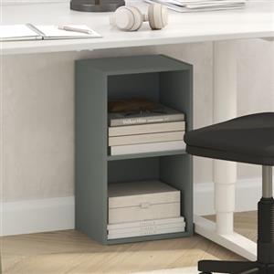 Furinno PASIR Mensola per libri, Libreria moderna a 2 livelli, Libreria con scaffali aperti, 22.9(P) x 30.5(L) x 53.3(A) cm, per Soggiorno, Camera da letto, Ufficio, Verde Salvia