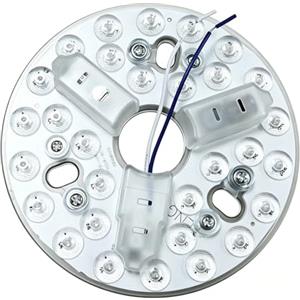 SIGANDG Kit di aggiornamento luce LED rotonda da 15 W | pannello rotondo 3000/4200/6500 K, base in alluminio 85-265 V, per ventilatore da soffitto da 5,3 pollici