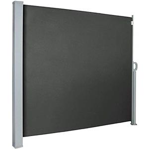 UISEBRT Tenda Laterale Avvolgibile per Balcone, Terrazza, Giardino, 160 x 300cm, Antracite