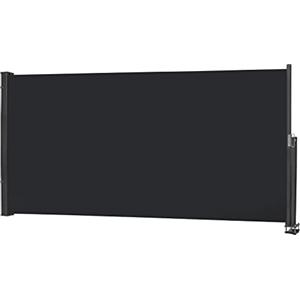 UISEBRT Tenda laterale estensibile 140 x 300 cm Antracite Parasole Tenda da sole Protezione dal vento per balcone, terrazzo, campeggio