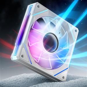 AsiaHorse - Ventola per PC RGB da 120 mm, 1 pezzo [Infinity Mirror] [HDB] 1800 RPM 5V3PIN ARGB e ventola PWM 12V4PIN, durata 50.000 ore AMICI5GT, colore: Bianco