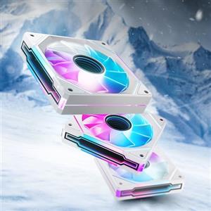 AsiaHorse - Ventola per PC RGB da 120 mm, 3 pezzi [Infinity Mirror] [HDB] 1800 RPM 5V3PIN ARGB e ventola PWM da 12 V4 pin, durata 50.000 ore AMICI5GT, colore: Bianco